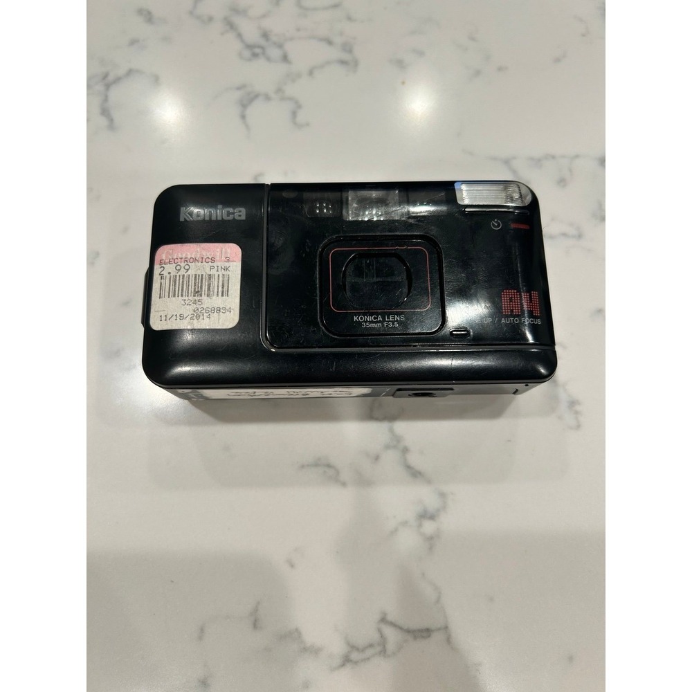 Konica Big Mini A4 AF 35mm Point & Shoot Film Camera Black Compact FOR PARTS